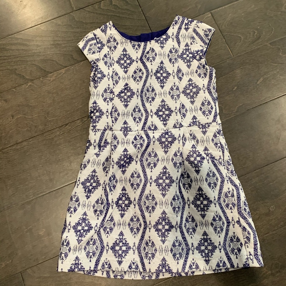 Osh Kosh Girls Dress- size 5T Blue/white shimmer